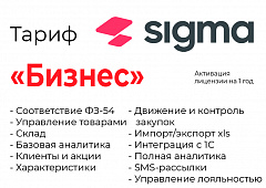 Активация лицензии ПО Sigma сроком на 1 год тариф "Бизнес" в Казани